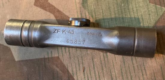 WW2 German ZF4 K43 Marked Scope