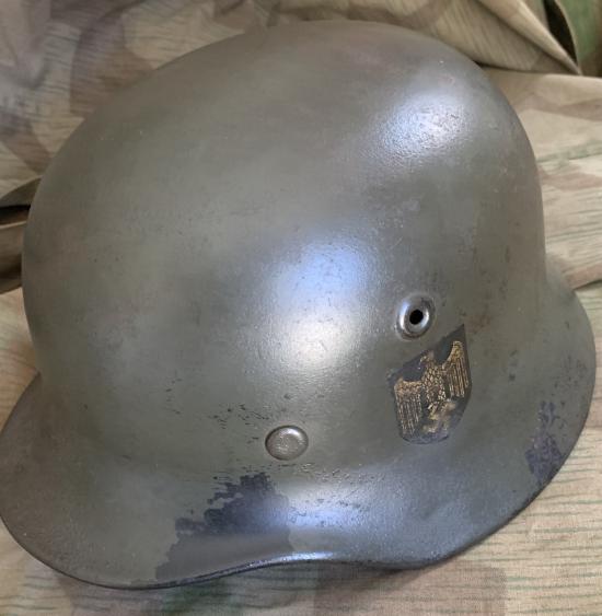WW2 German Army Double Decal M35 helmet