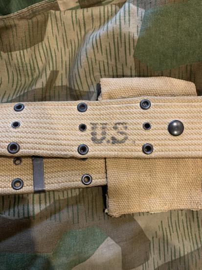 WW1 pistol belt and .45 mag pouch
