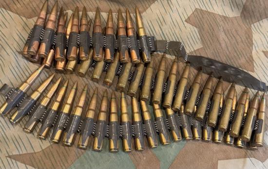 Original Wartime belted inert 7.92mm MG34/42 Rounds