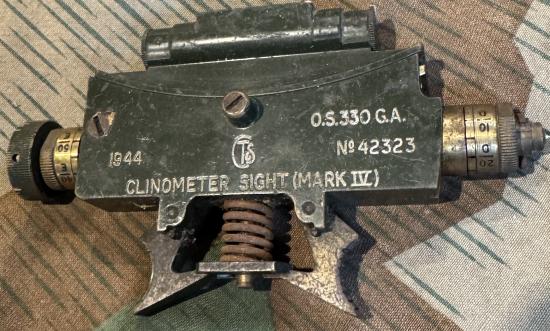 WW2 Vickers MG clinometer