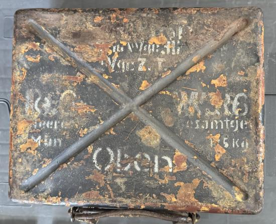German 5cm Mortar Round Box with dummy rounds
