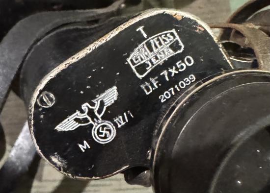 Rare WW2 German Kriegsmarine Artillery Carl Zeiss Binoculars