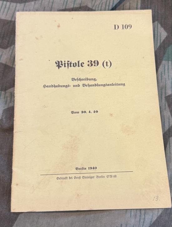 Pistole 39 t Manual