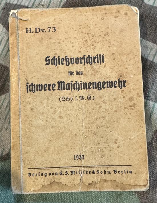 1937 German Heavy Machine Gun Fire Manual