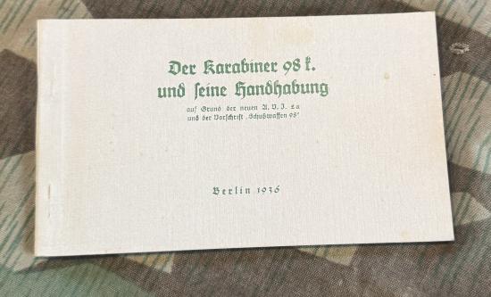 Rare Original k98 rifle manual