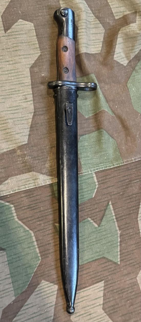 WW2 German MP34 Solothurn Bayonet