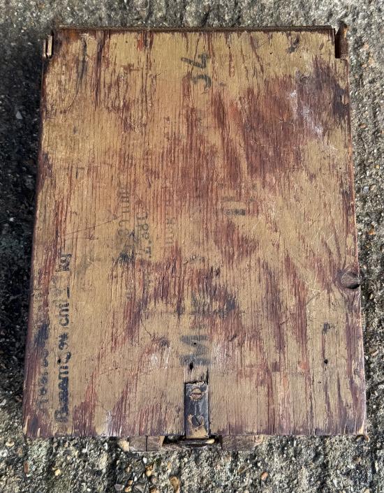 WW2 Inert German 8cm Mortar Round Box