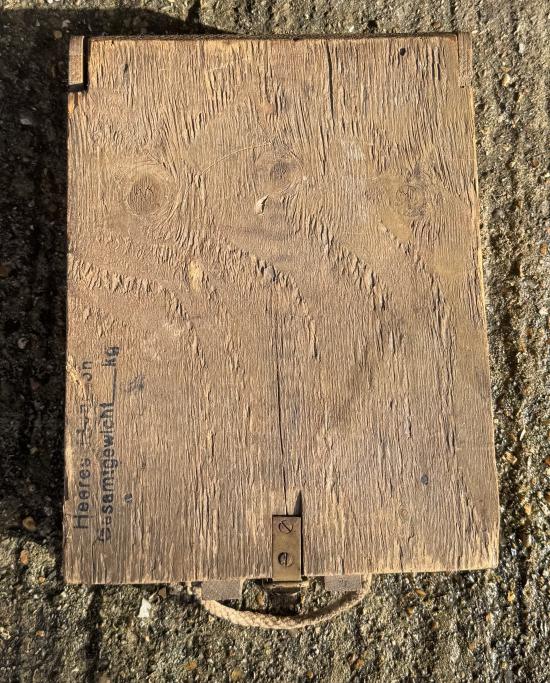 WW2 Inert German 8cm Mortar Round Box