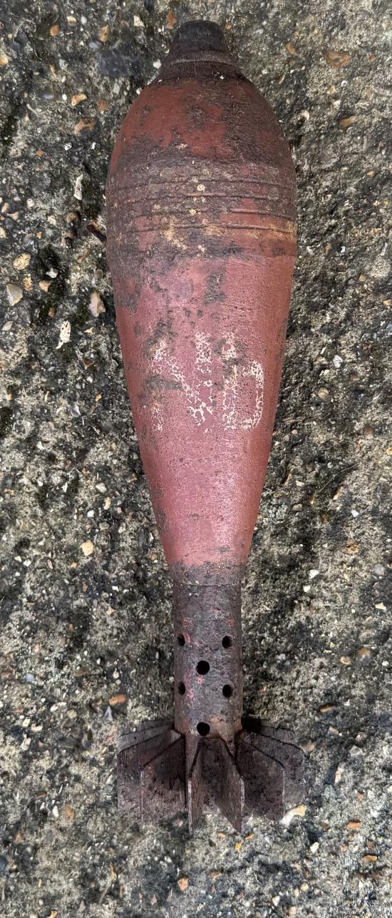 WW2 Inert German 8cm Mortar Smoke Round