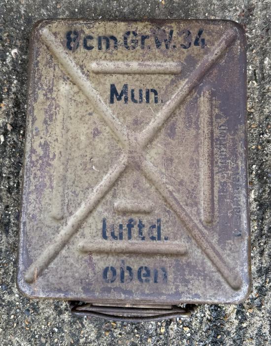 WW2 German 8cm Mortar Round Box