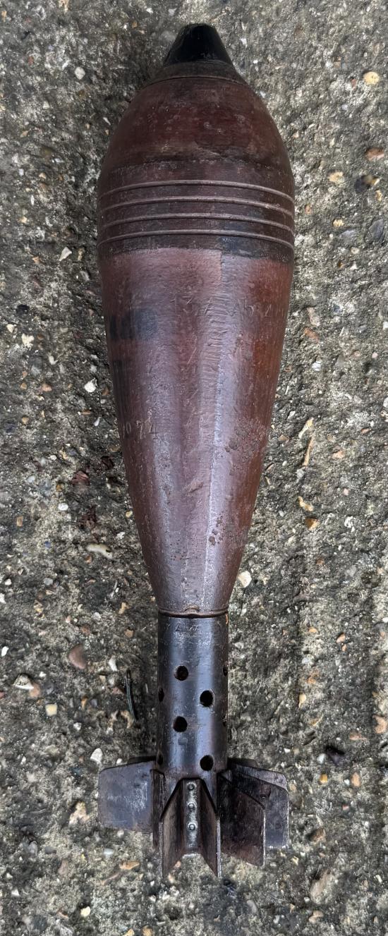 WW2 Inert German 8cm Mortar Round