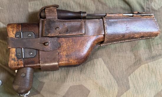 Deactivated WW1 C96 Pistol Complete Rig