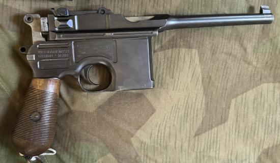 Deactivated WW1 C96 Pistol Complete Rig
